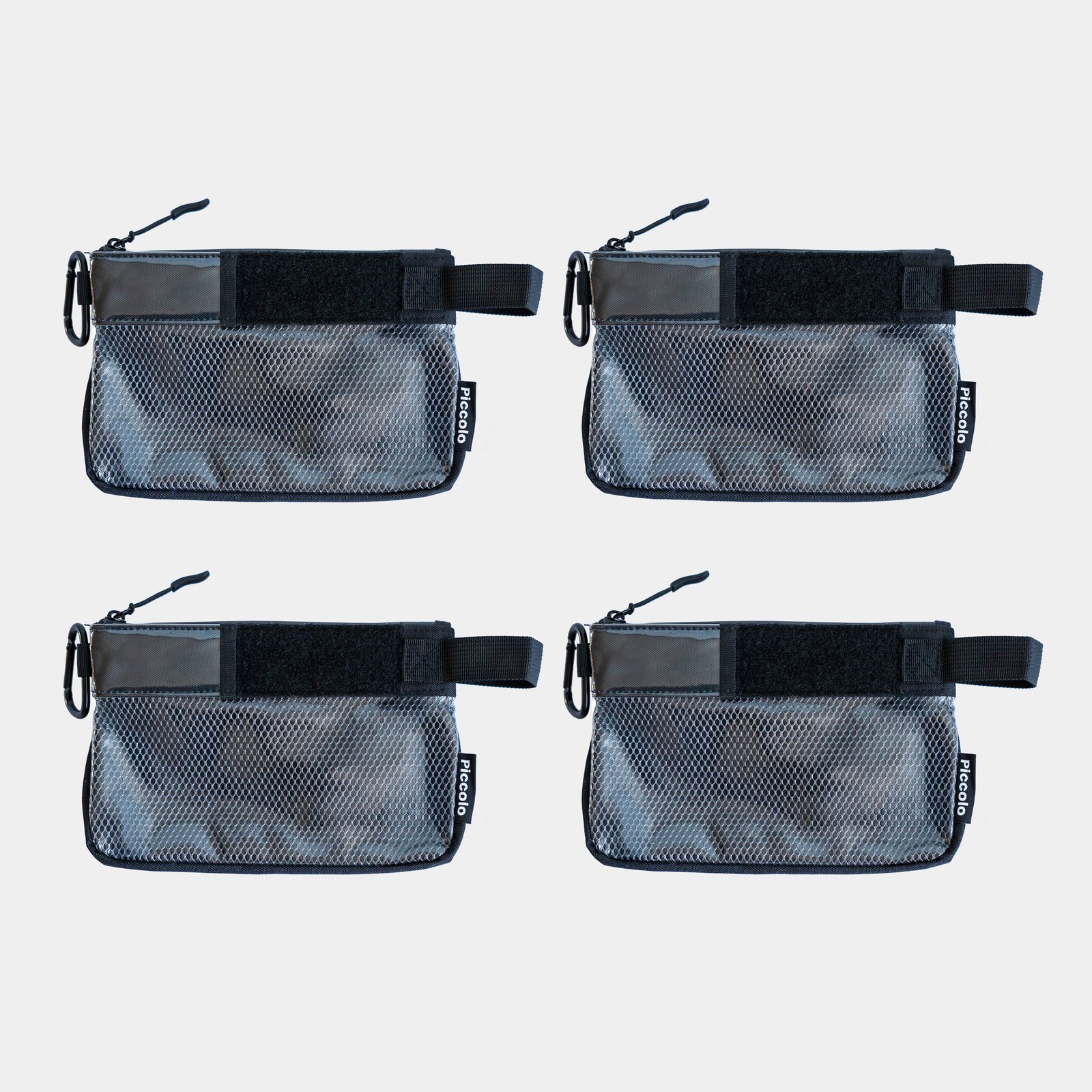 Piccolo Bundle One - four Small Pouches, angled view